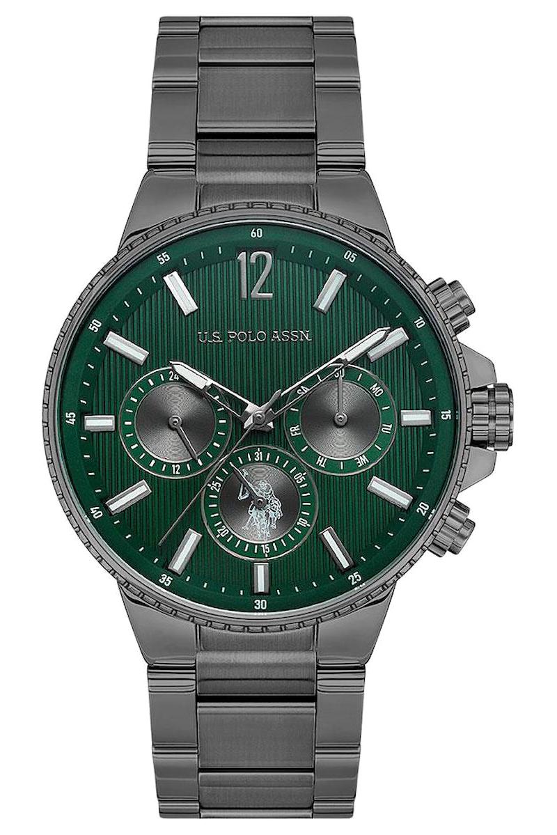 U.S. Polo Assn USPA1074-05 Takvimli 43 mm Füme Çelik Kordon Analog Erkek Kol Saati