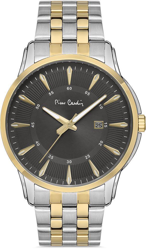 Pierre Cardin PC800211F105 Takvimli Altın-Çelik Kordon Analog Erkek Kol Saati