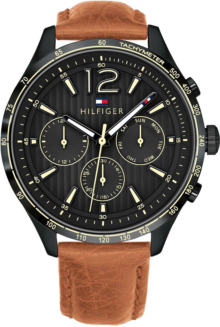 Tommy Hilfiger TH1791470 Takvimli 44 mm Kahverengi Deri Kordon Analog Erkek Kol Saati