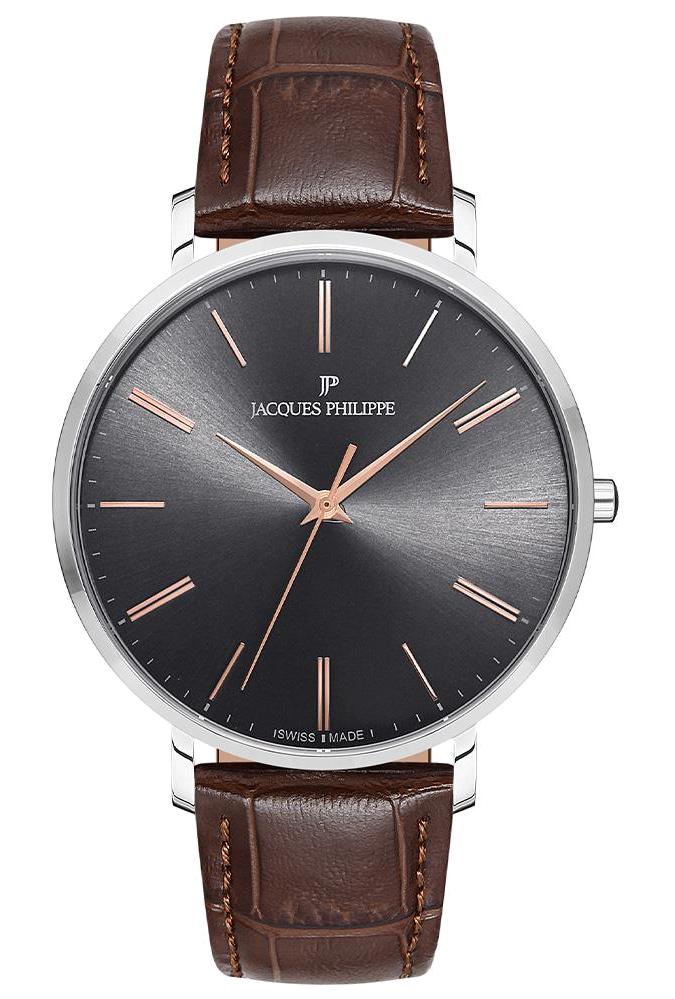 Jacques Philippe JPQGS071143 41 mm Kahverengi Deri Kordon Analog Erkek Kol Saati