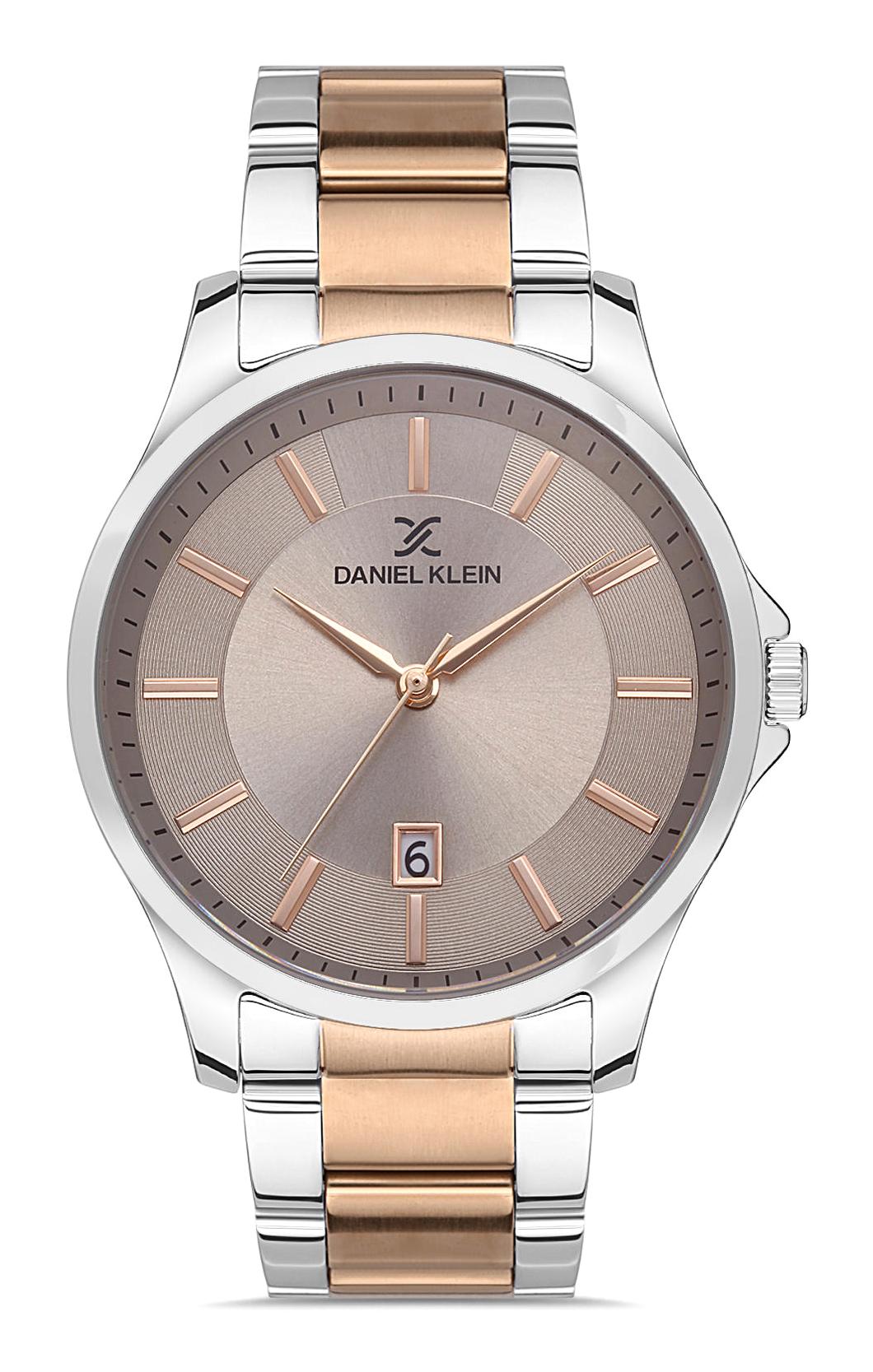 Daniel Klein DKE.1.10022.3 Takvimli 43 mm Gri-Rose Gold Çelik Kordon Analog Erkek Kol Saati