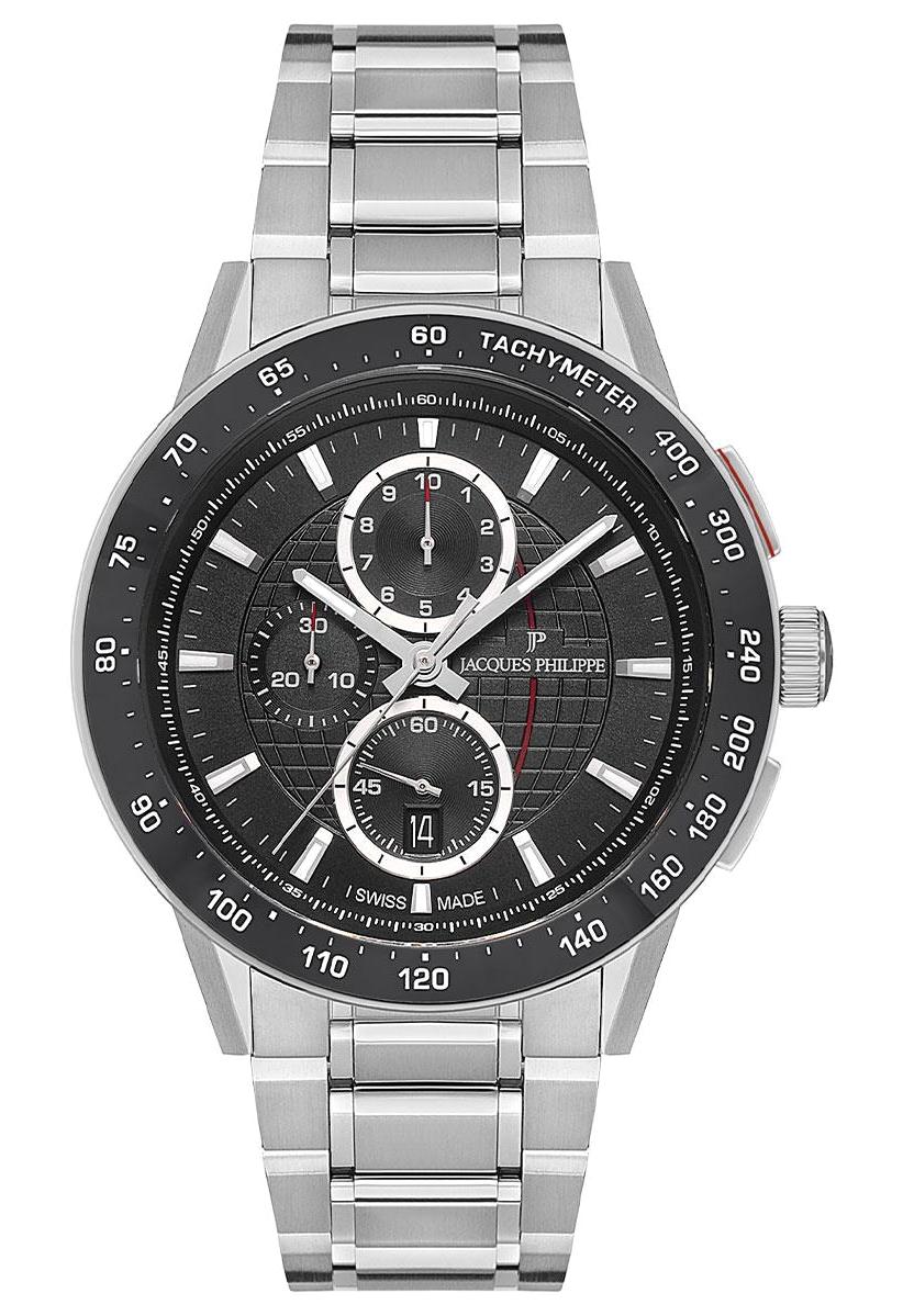 Jacques Philippe JPQGC281316 Takvimli 43 mm Çelik Kordon Analog Erkek Kol Saati