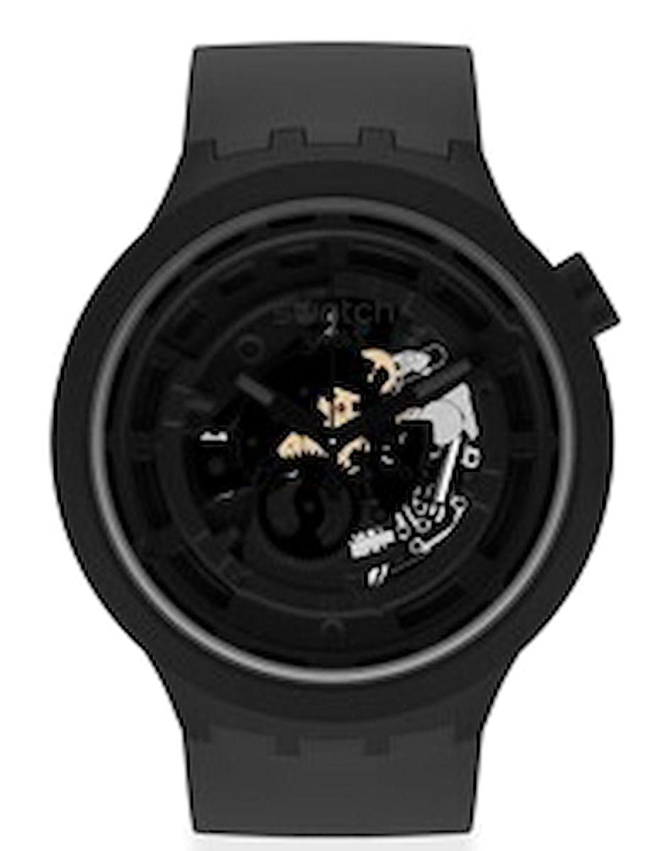 Swatch SB03B100 Takvimli 44 mm Siyah Çelik Kordon Analog Erkek Kol Saati