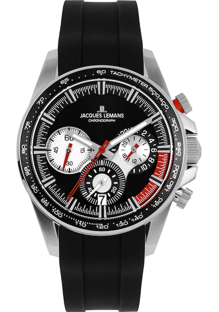 Jacques Lemans LİVERPOOL 1-2127A Takvimli 40 mm Siyah Çelik Kordon Analog Erkek Kol Saati