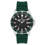 Sergio Tacchini ST.1.10382.3 Takvimli Yeşil Silikon Kordon Analog Erkek Kol Saati