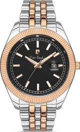 Pierre Cardin 800701F04 Takvimli Gri-Rose Gold Çelik Kordon Analog Kol Saati
