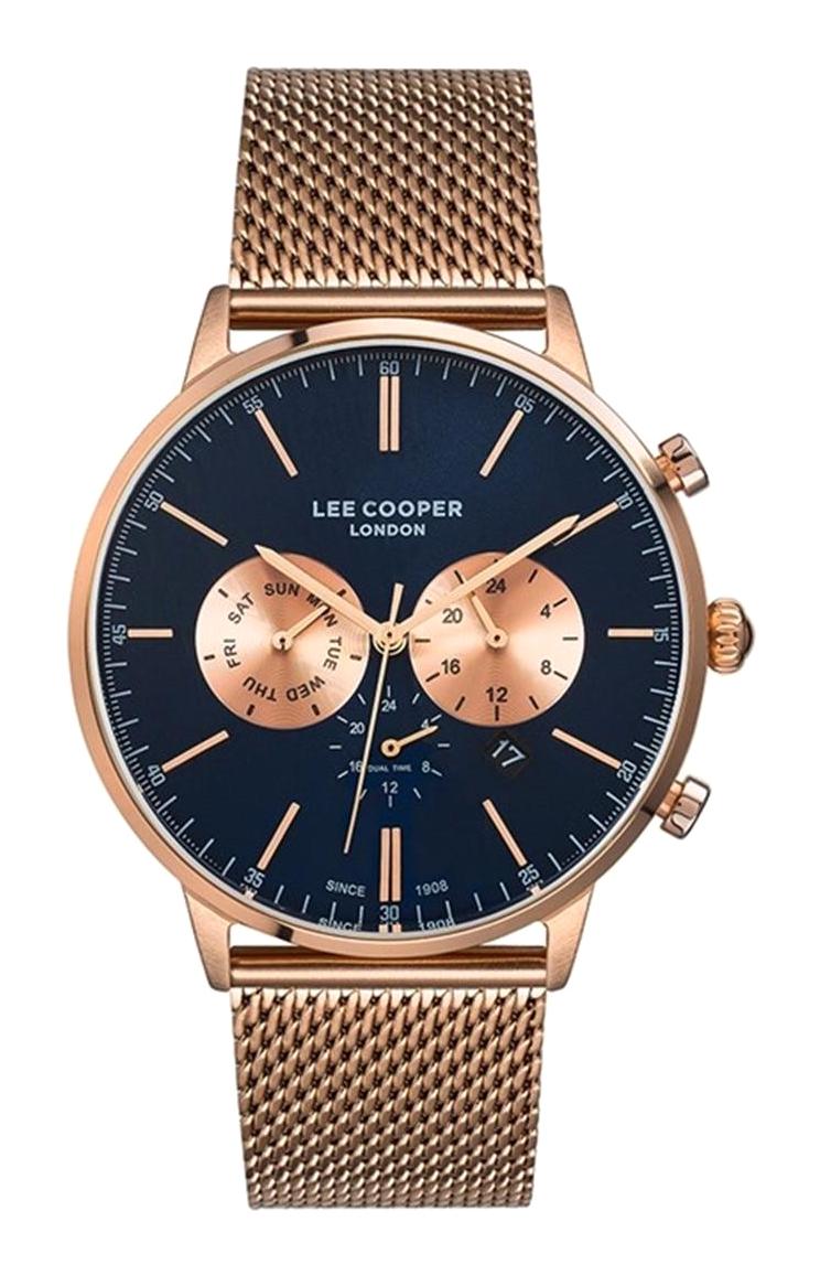 Lee Cooper LC07199.490 Takvimli 48 mm Rose Gold Çelik Kordon Analog Erkek Kol Saati