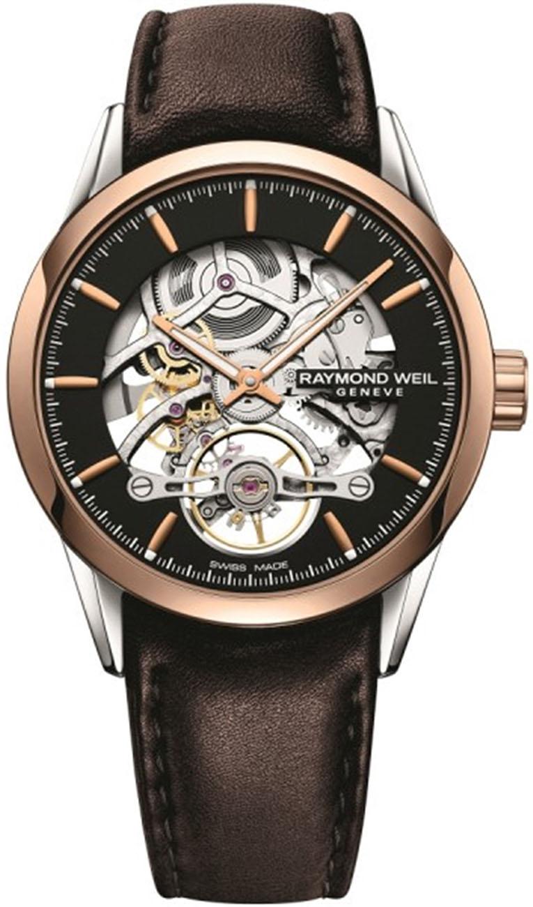 Raymond Weil 2785-SC5-20001 42 mm Kahverengi Deri Kordon Analog Kol Saati