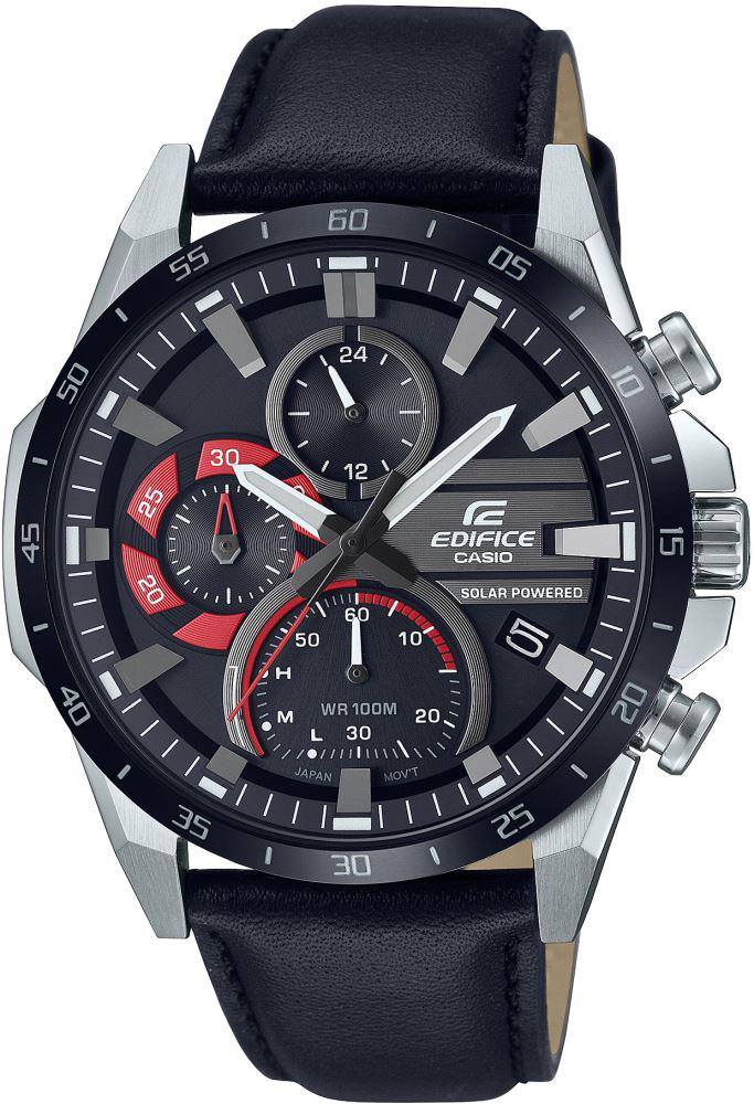 Casio EQS-940BL-1A Takvimli 45.5 mm Siyah Deri Kordon Analog Kol Saati