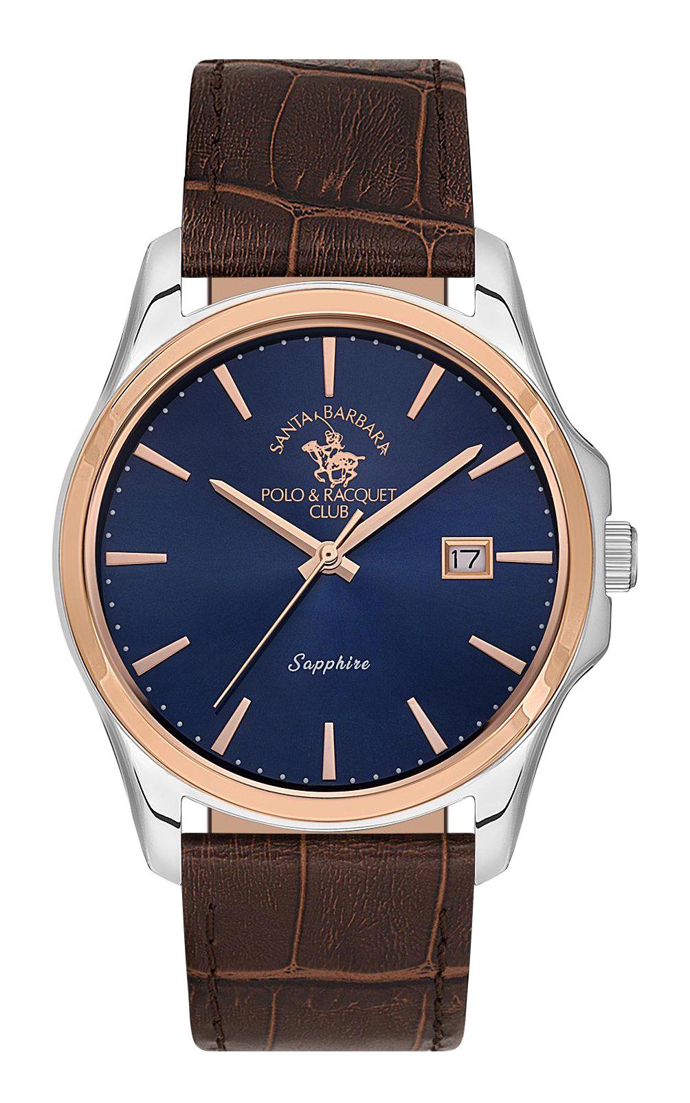 Santa Barbara Polo & Racquet Club SB.1.10535.4 Takvimli 41 mm Kahverengi Deri Kordon Analog Erkek Kol Saati