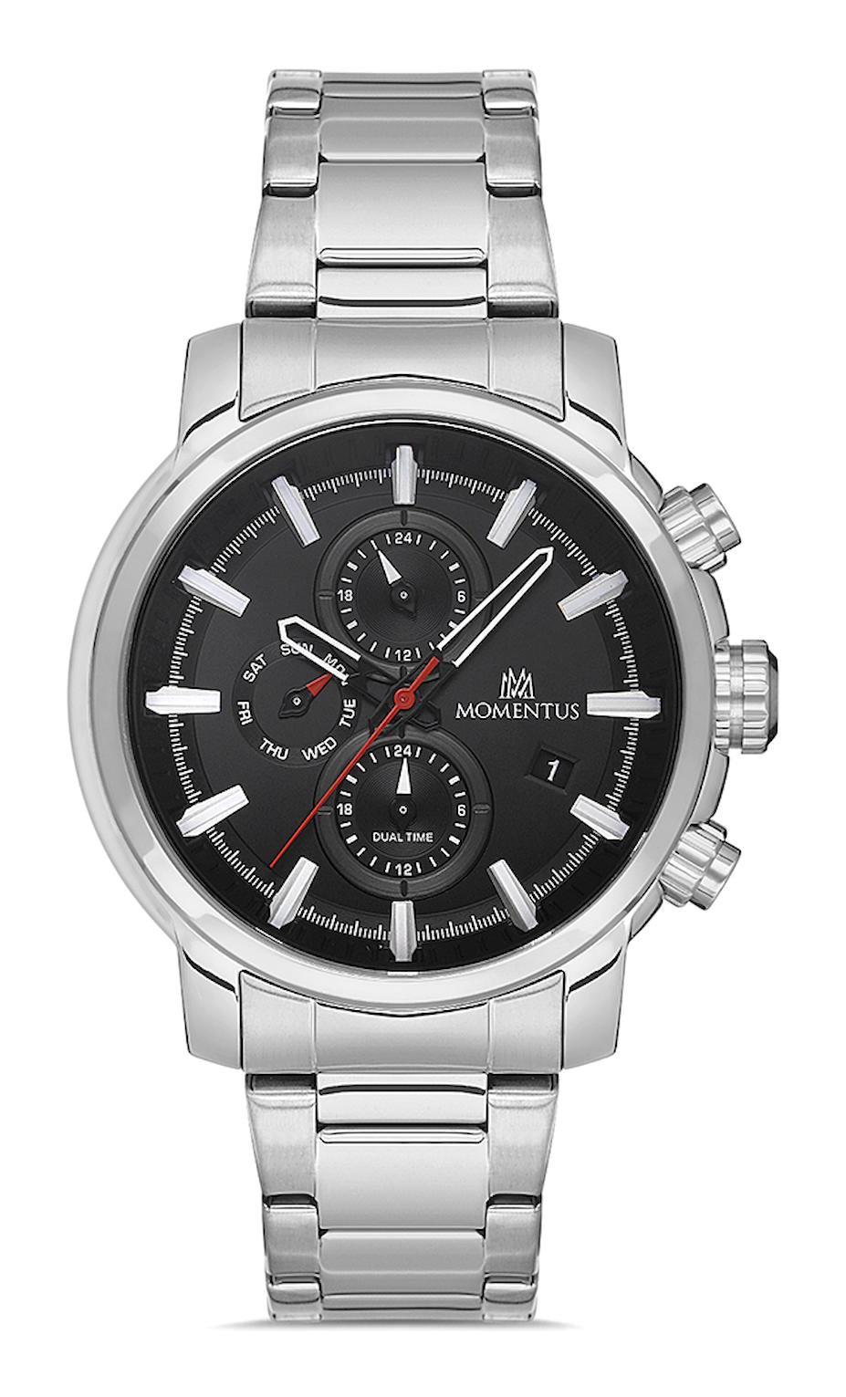 Momentus CC302S-04SS Takvimli 43 mm Çelik Kordon Analog Erkek Kol Saati