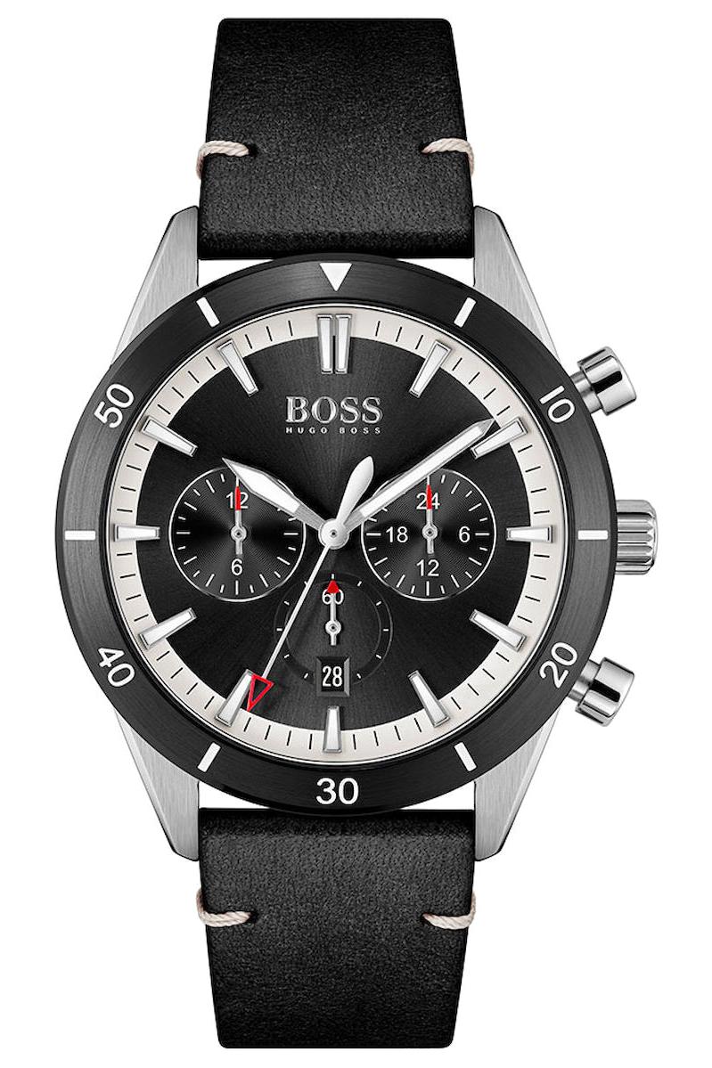 Boss Watches HB1513864 Takvimli 44 mm Siyah Deri Kordon Analog Erkek Kol Saati
