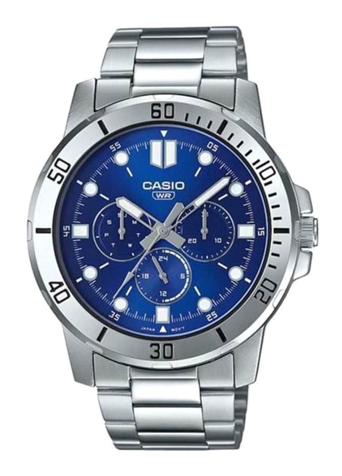 Casio MTP-VD300D-2EUDF Takvimli Çelik Kordon Analog Kol Saati