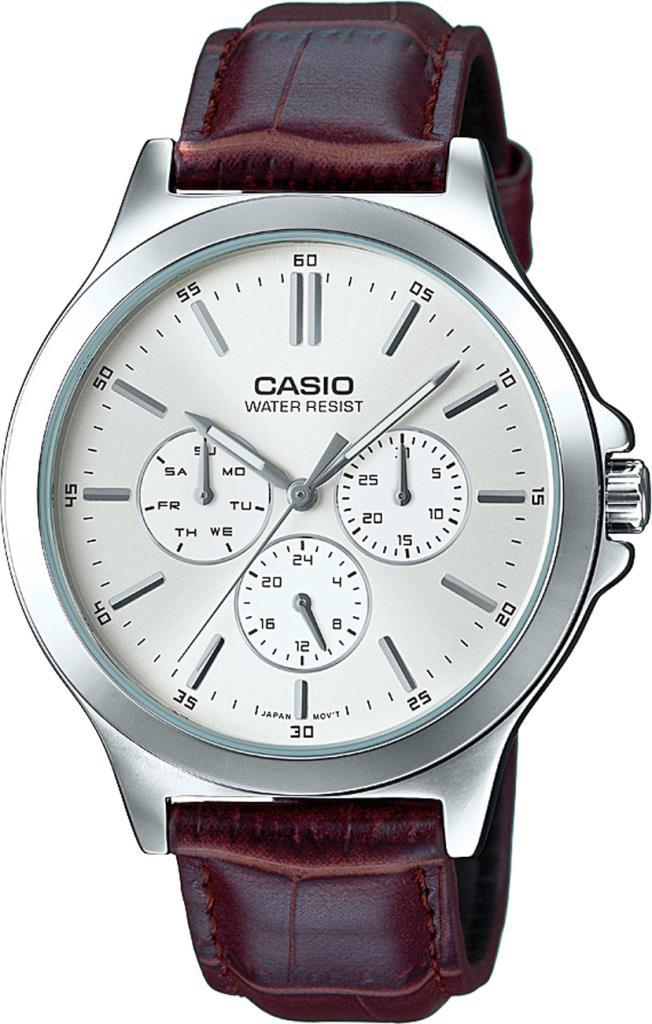 Casio MTP-V300L-7AUDF Takvimli Kahverengi Çelik Kordon Analog Kol Saati
