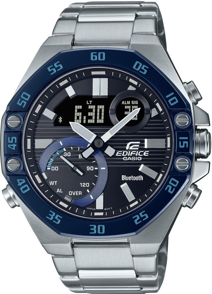 Casio ECB-10DB-1BDF Takvimli 48.5 mm Çelik Kordon Analog Erkek Kol Saati
