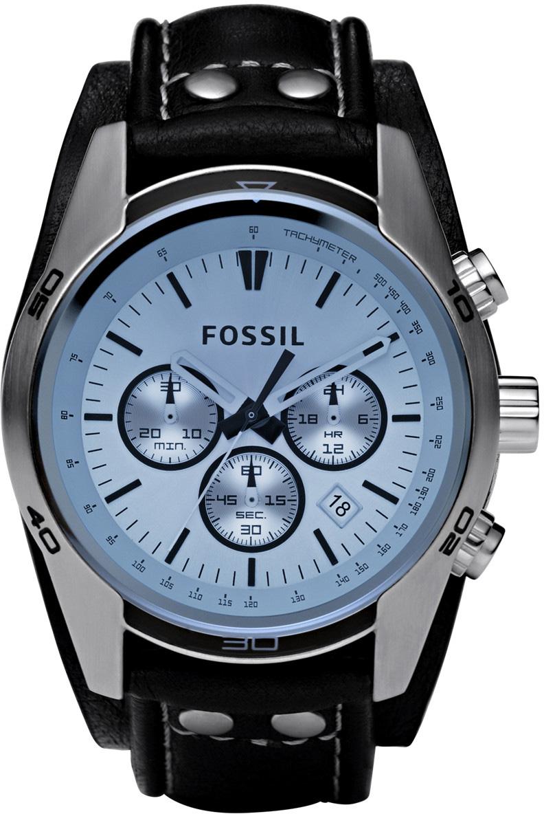 Fossil CH2564 Takvimli 45 mm Siyah Deri Kordon Analog Erkek Kol Saati