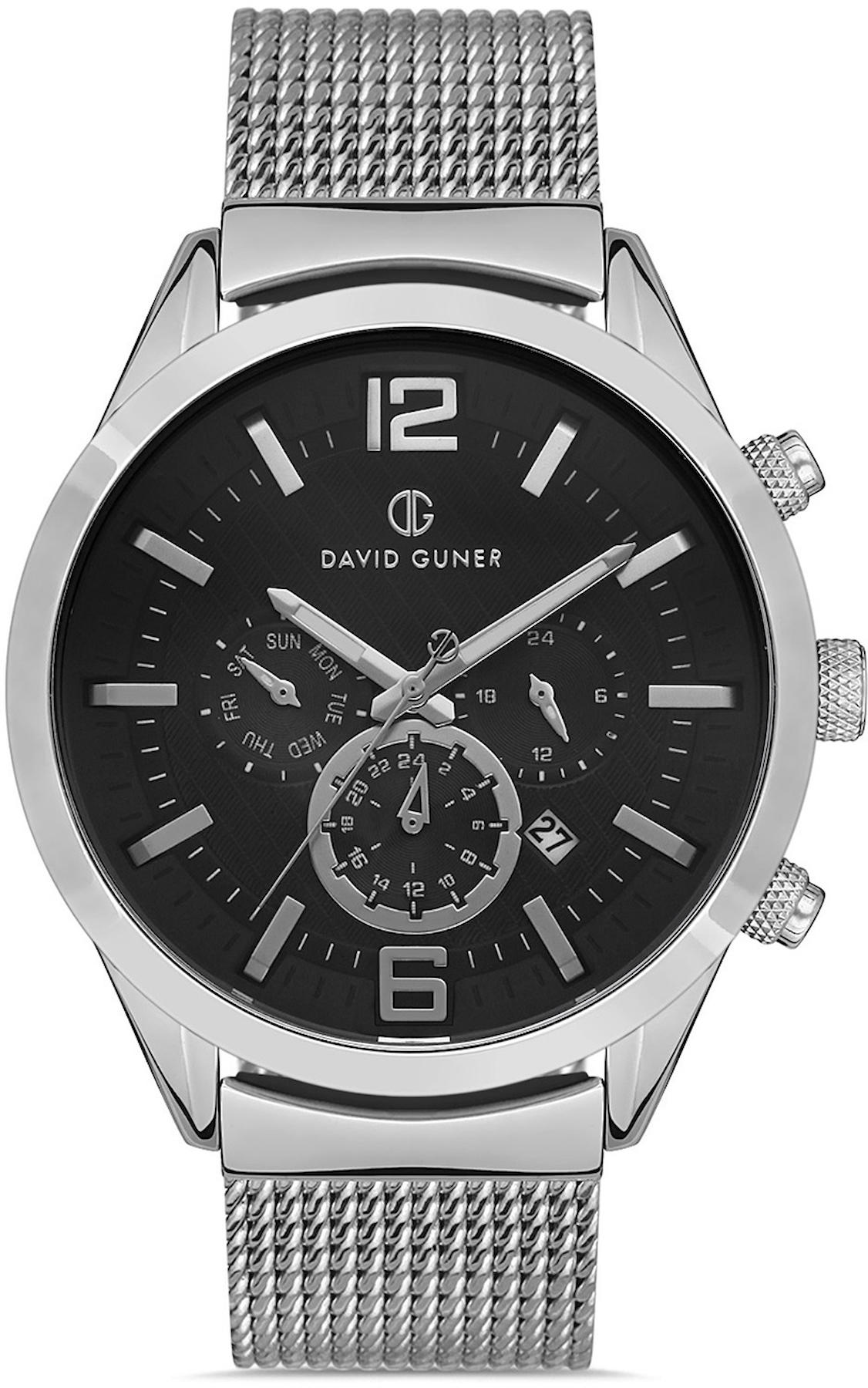 David Guner DG-8368GC-A2 Takvimli 42 mm Metal Kordon Analog Kol Saati