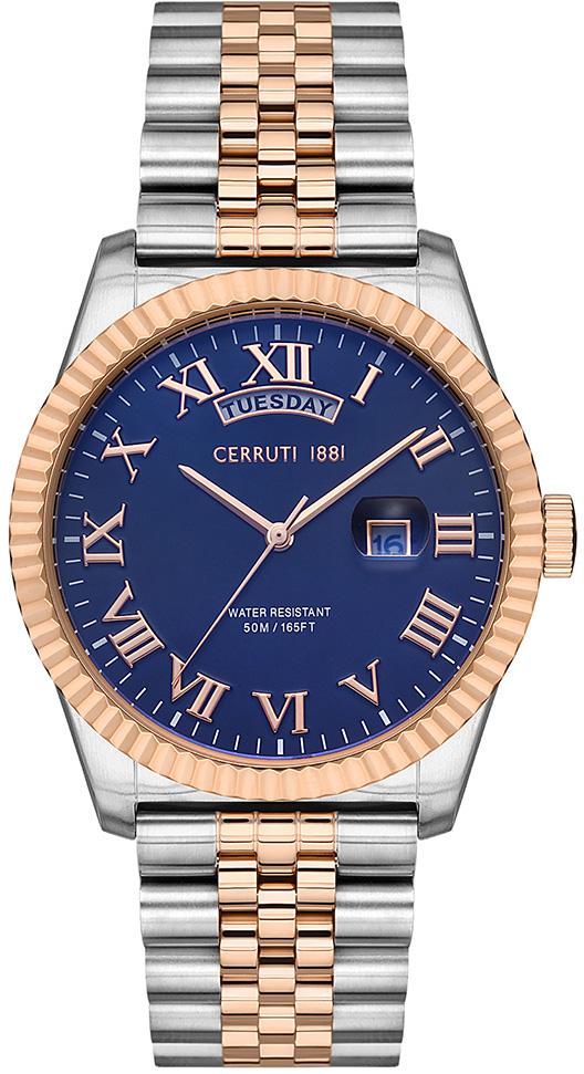 Cerruti 1881 CIWGH2117111 Takvimli 41 mm Altın-Çelik Kordon Analog Erkek Kol Saati