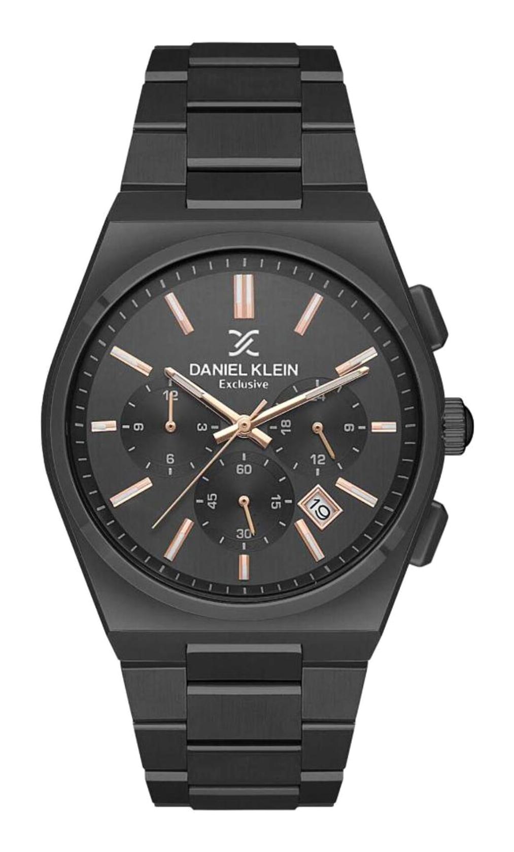 Daniel Klein DK.FT.1.290 Takvimli 42 mm Siyah Çelik Kordon Analog Erkek Kol Saati