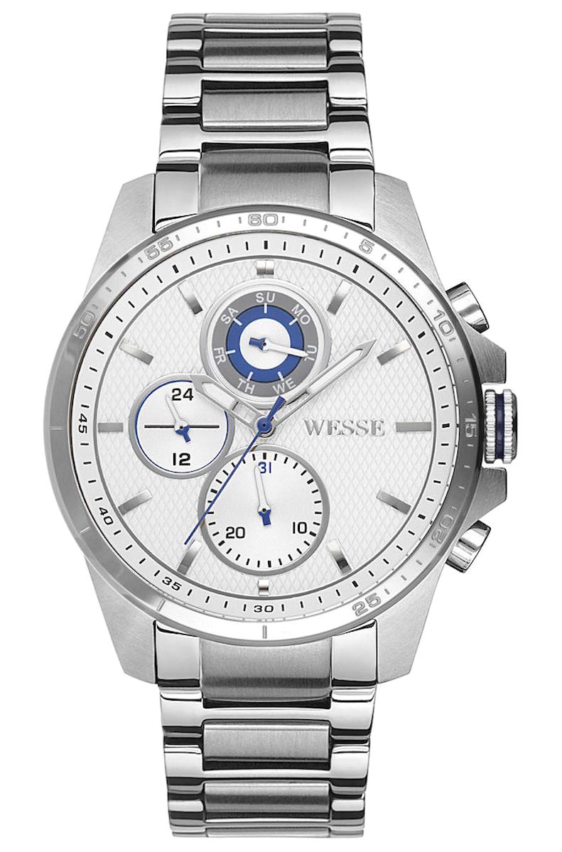 Wesse WWG202403 Pusulalı Takvimli 44 mm Çelik Kordon Analog Erkek Kol Saati