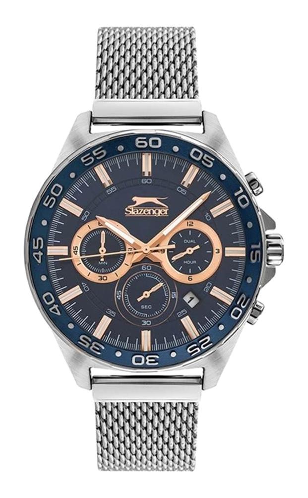 Slazenger SL.09.1906.2.02 Takvimli 44 mm Çelik Kordon Analog Erkek Kol Saati