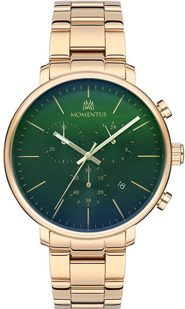 Momentus CC293G-04SG Takvimli 43 mm Altın Çelik Kordon Analog Kol Saati