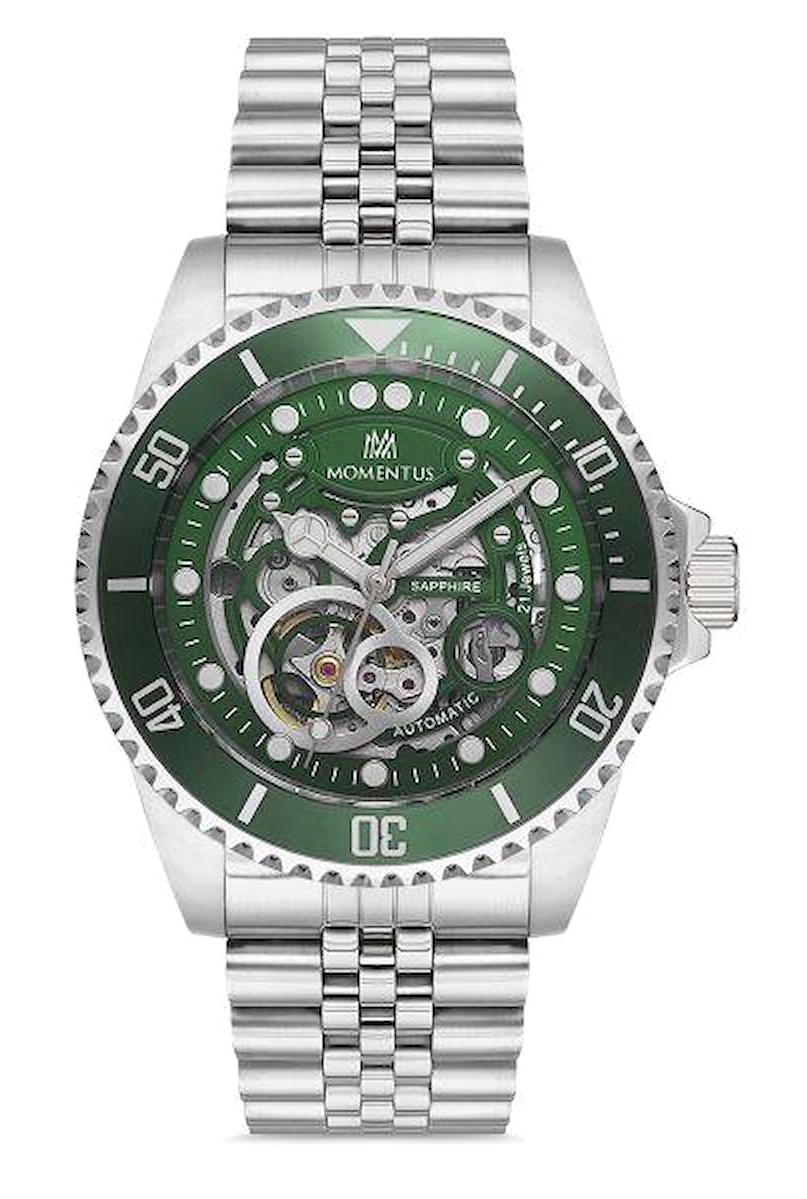 Momentus TM362T-15SS Takvimli 44 mm Çelik Kordon Analog Erkek Kol Saati