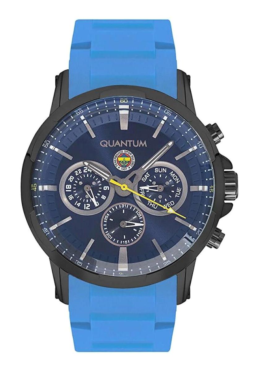 Quantum F876.692 44 mm Mavi Silikon Kordon Fenerbahçeli Analog Kol Saati