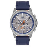 Sergio Tacchini ST.1.10152.5 Takvimli 50 mm Lacivert Deri Kordon Analog Erkek Kol Saati