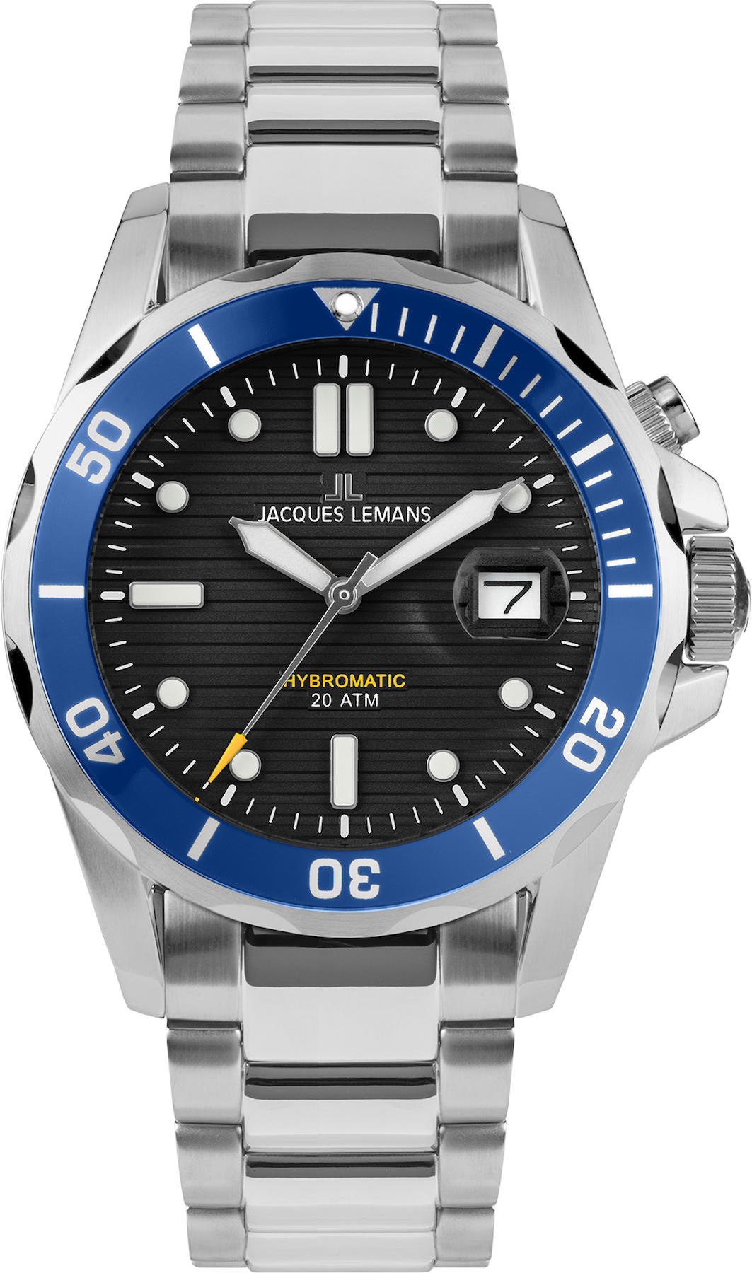 Jacques Lemans 1-2170J Takvimli 41 mm Çelik Kordon Analog Kol Saati