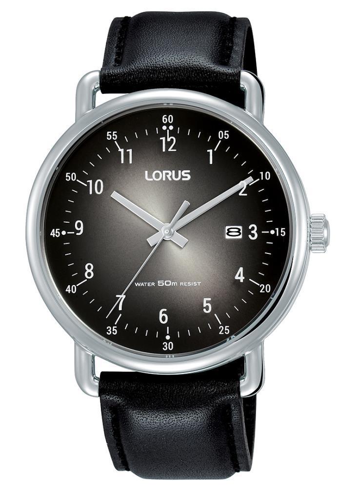 Lorus RH909KX9 Takvimli Siyah Deri Kordon Analog Erkek Kol Saati