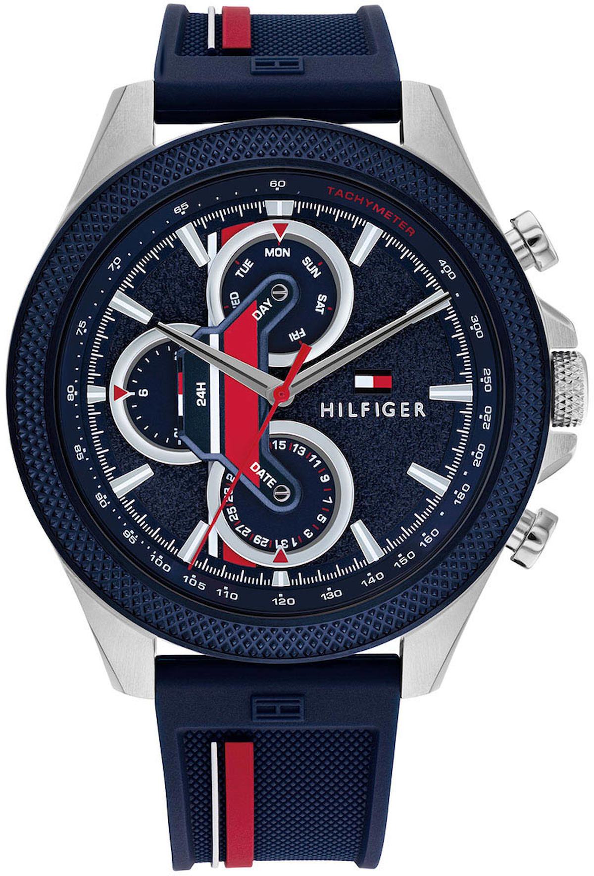Tommy Hilfiger TH1792083 Takvimli 46 mm Lacivert Plastik Kordon Analog Erkek Kol Saati