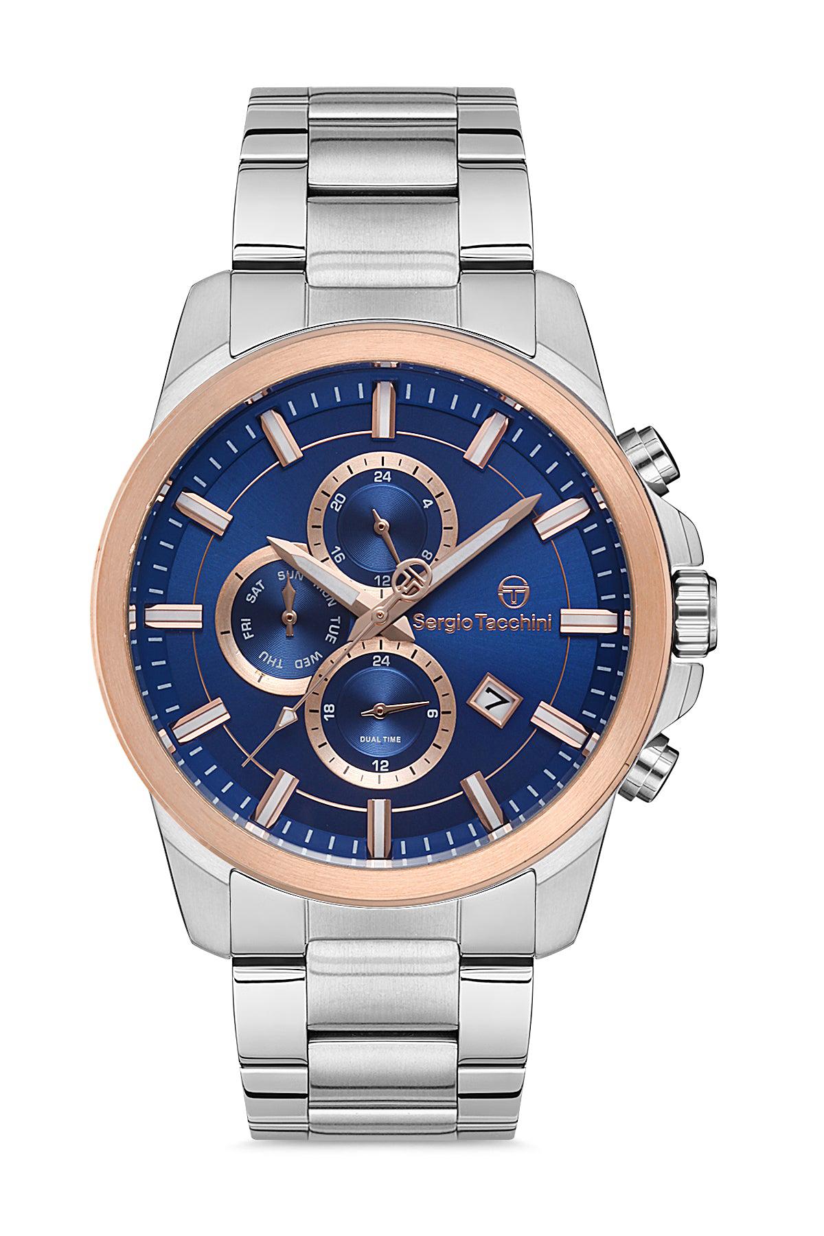Sergio Tacchini ST.1.10158.5 Takvimli Çelik Kordon Analog Erkek Kol Saati