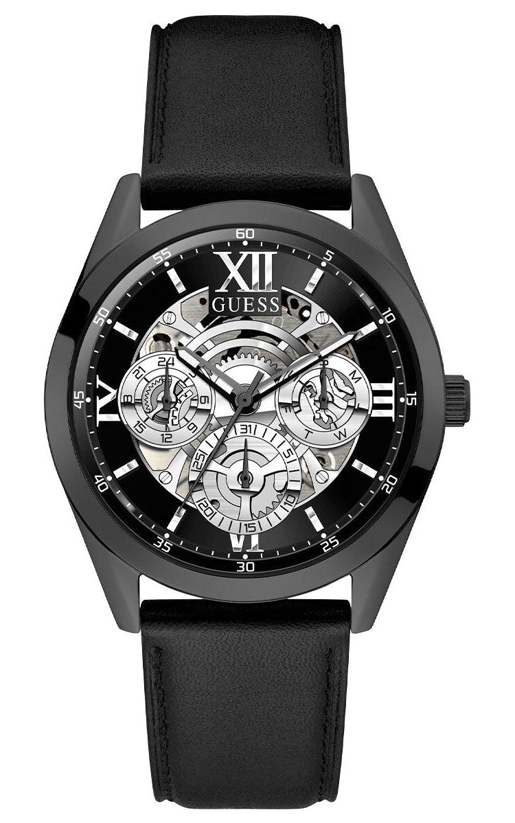 Guess GUGW0389G4 Pusulalı Takvimli 42 mm Siyah Silikon Kordon Analog Erkek Kol Saati