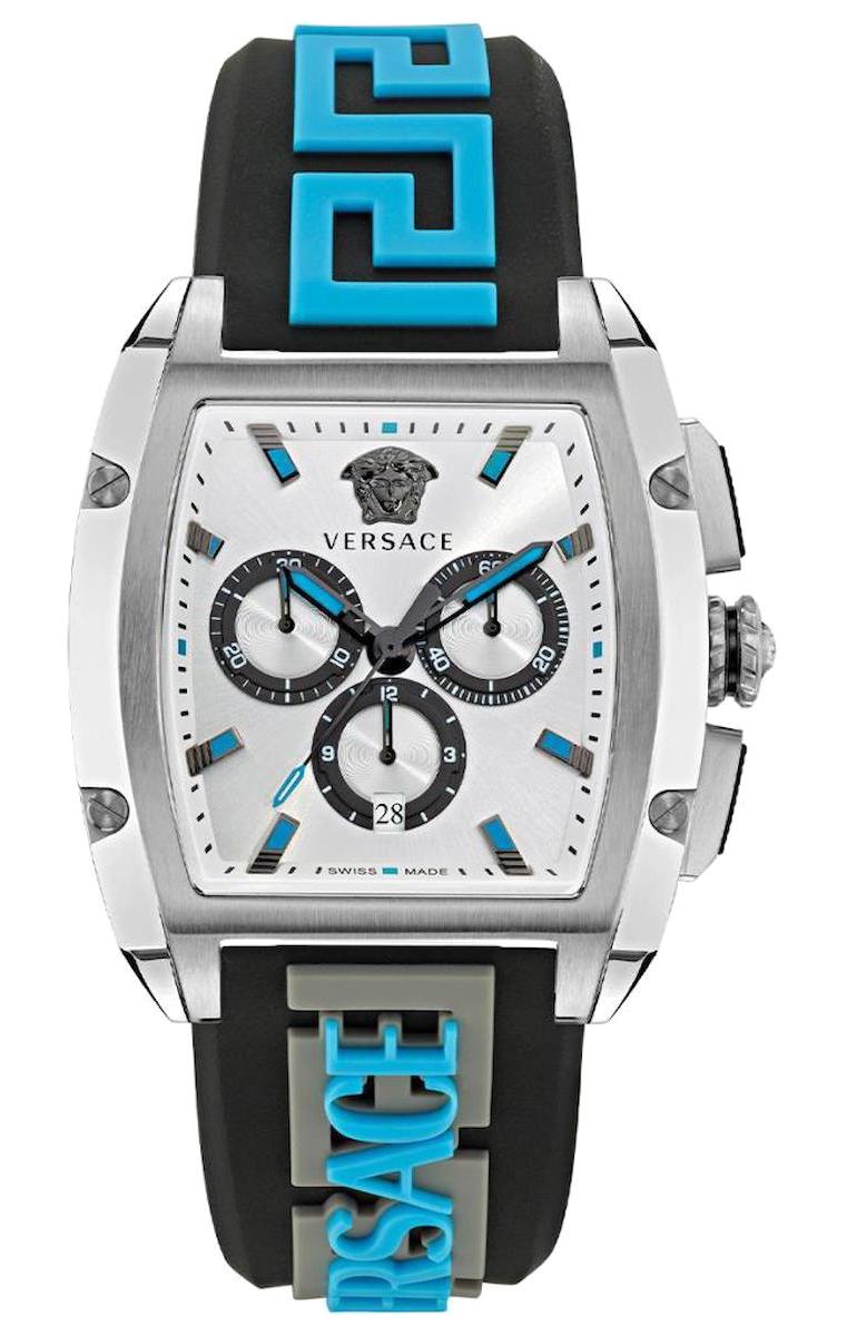 Versace VRSCVE6H00123 Takvimli 42 mm Siyah Silikon Kordon Analog Erkek Kol Saati