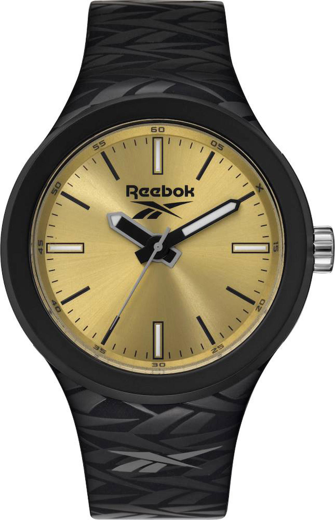 Reebok RV-TWF-G2-PBPB-2S 46 mm Siyah Silikon Kordon Analog Kol Saati