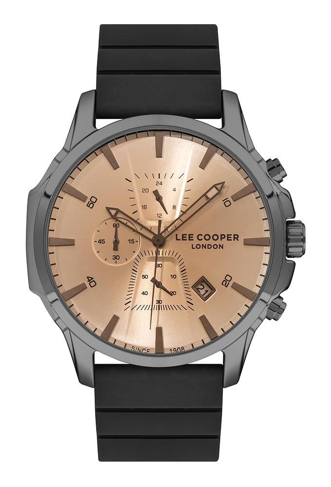 Lee Cooper LC07220.031-NL Takvimli 43 mm Siyah Silikon Kordon Analog Erkek Kol Saati