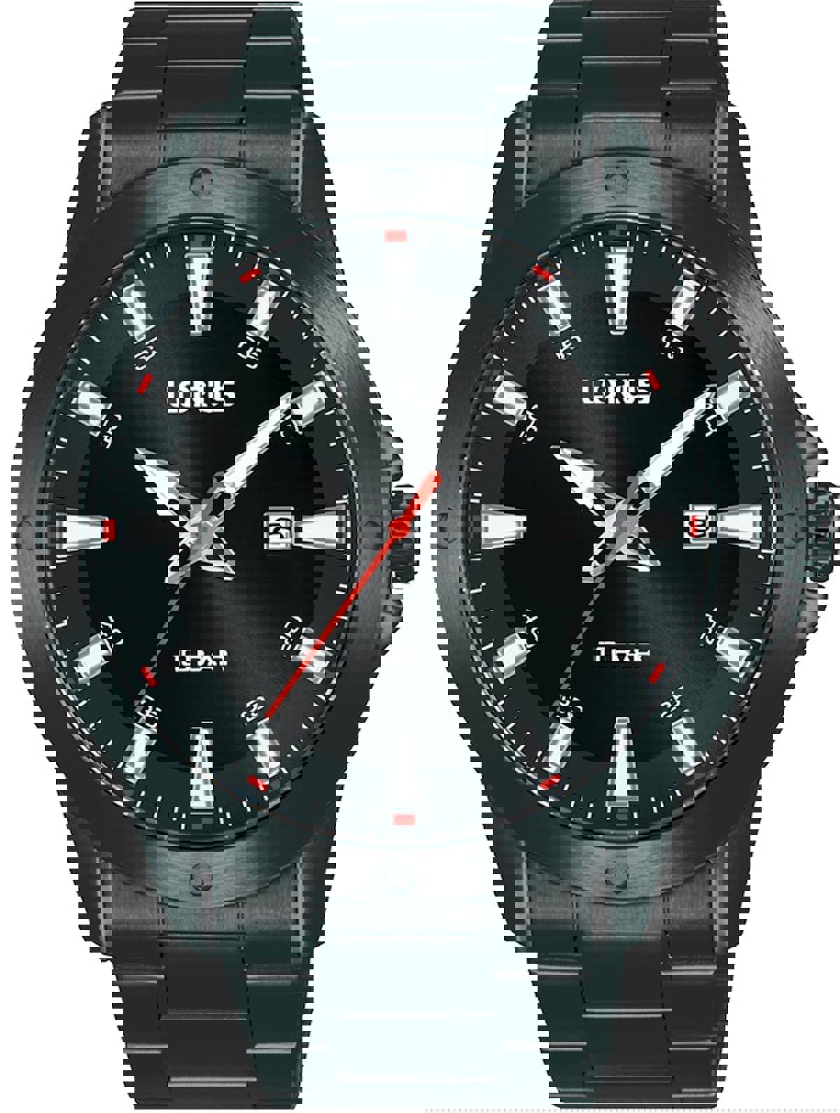 Lorus RH963PX9 Takvimli 44 mm Siyah Çelik Kordon Analog Erkek Kol Saati