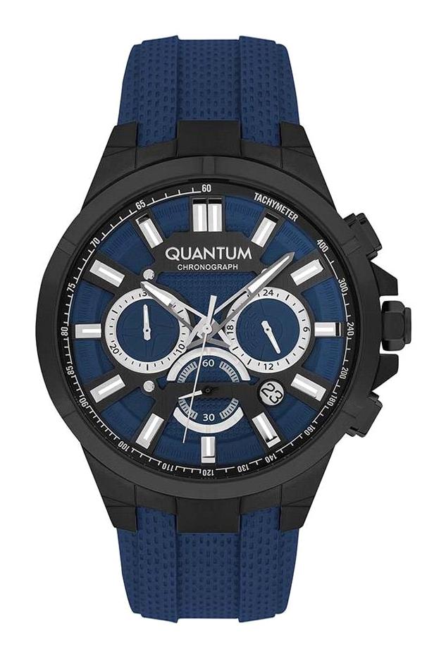 Quantum TTG1003.699 48 mm Lacivert Silikon Kordon Analog Erkek Kol Saati