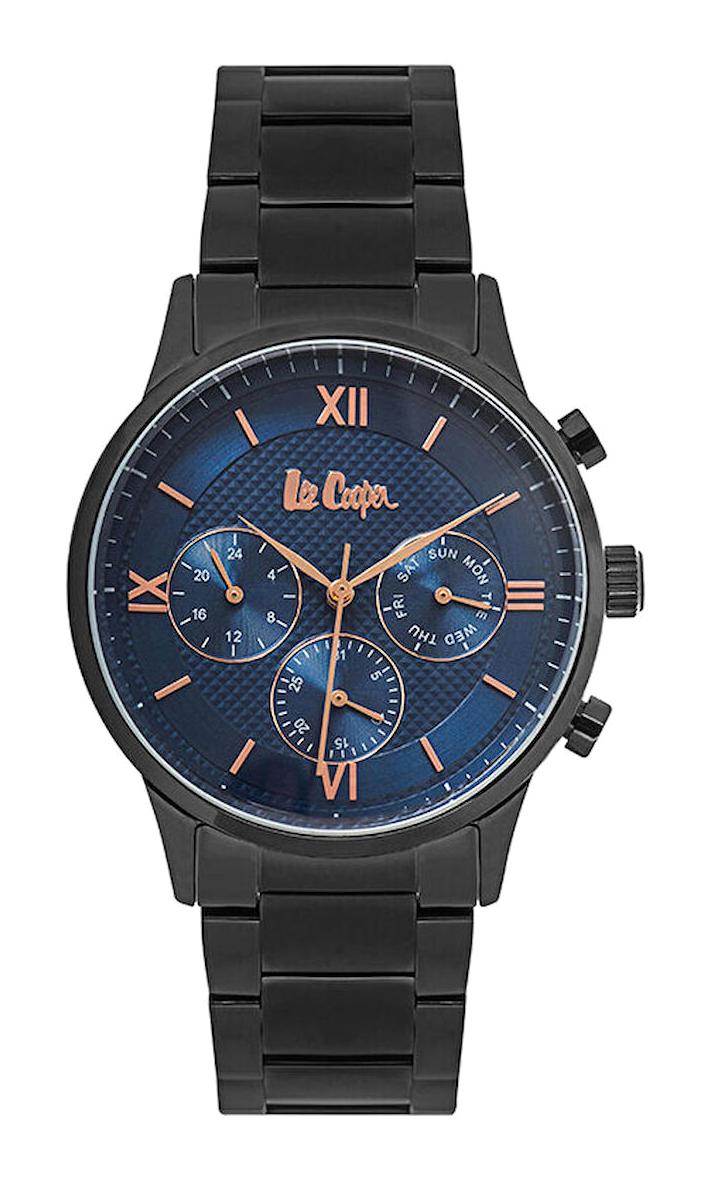 Lee Cooper LC06922.690 Takvimli Siyah Çelik Kordon Analog Erkek Kol Saati