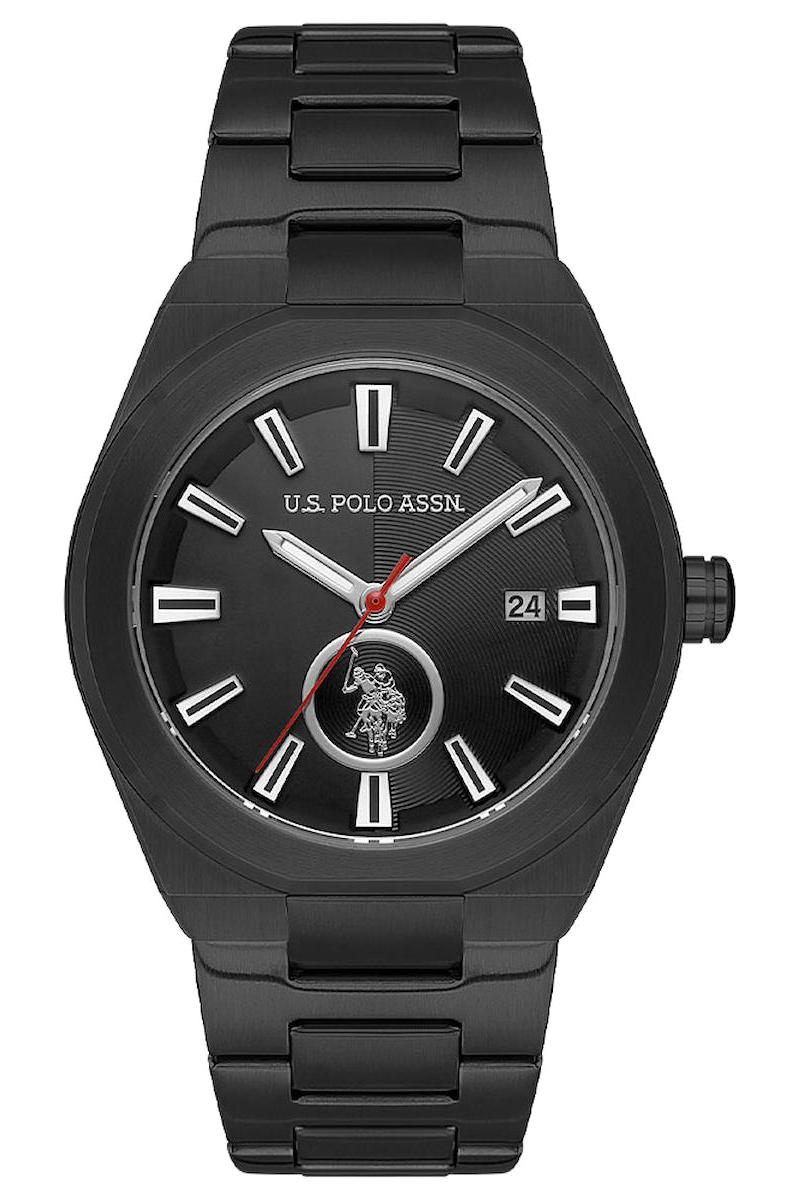 U.S. Polo Assn USPA1062-03 Takvimli 42 mm Siyah Çelik Kordon Analog Erkek Kol Saati