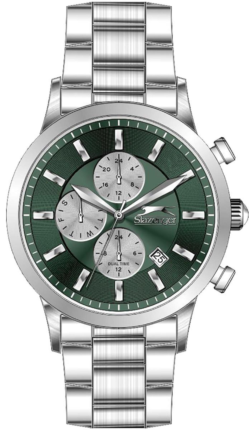 Slazenger SL.09.2264.2.06 Takvimli 43 mm Çelik Kordon Analog Erkek Kol Saati