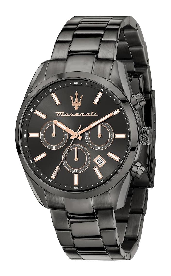 Maserati R8853151001 Takvimli 43 mm Füme Çelik Kordon Analog Erkek Kol Saati