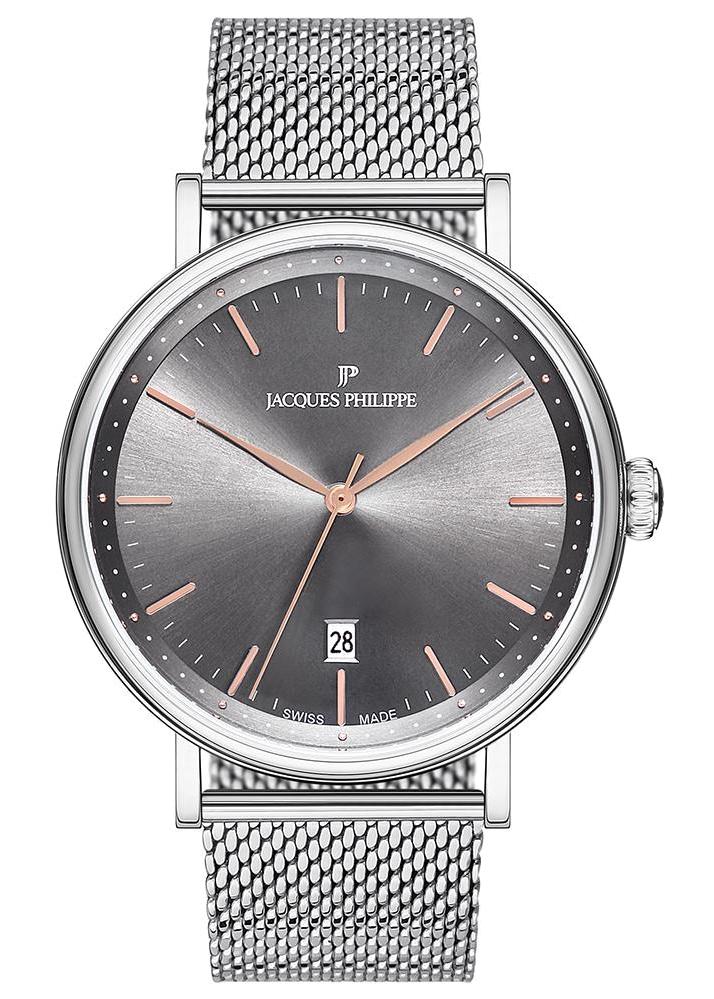 Jacques Philippe JPQGS011246 Takvimli 42 mm Çelik Kordon Analog Erkek Kol Saati
