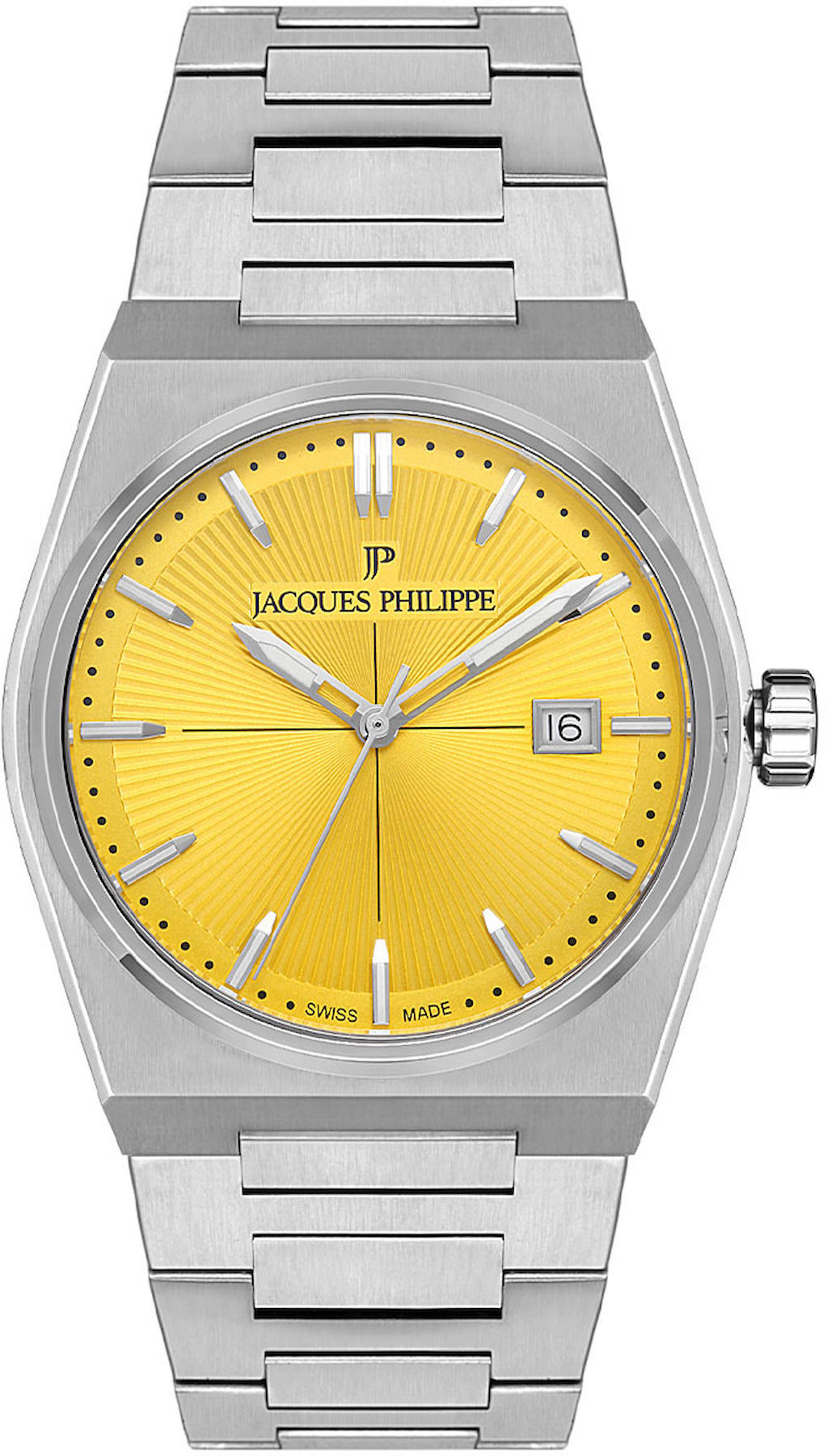 Jacques Philippe JPQGS4213X6YW Takvimli 40 mm Çelik Kordon Analog Erkek Kol Saati