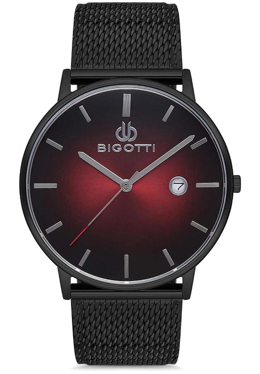 Bigotti BG.1.10120.4 Takvimli 42 mm Siyah Çelik-Hasır Kordon Analog Erkek Kol Saati