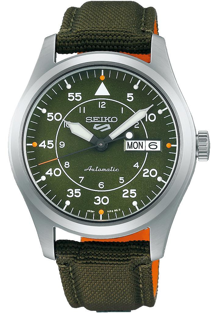 Seiko SRPH29K Takvimli 39 mm Yeşil Kanvas Kordon Analog Erkek Kol Saati