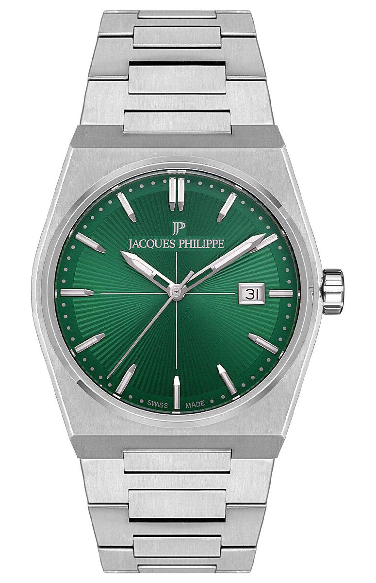 Jacques Philippe JPQGS4213X6SG Takvimli 40 mm Çelik Kordon Analog Erkek Kol Saati
