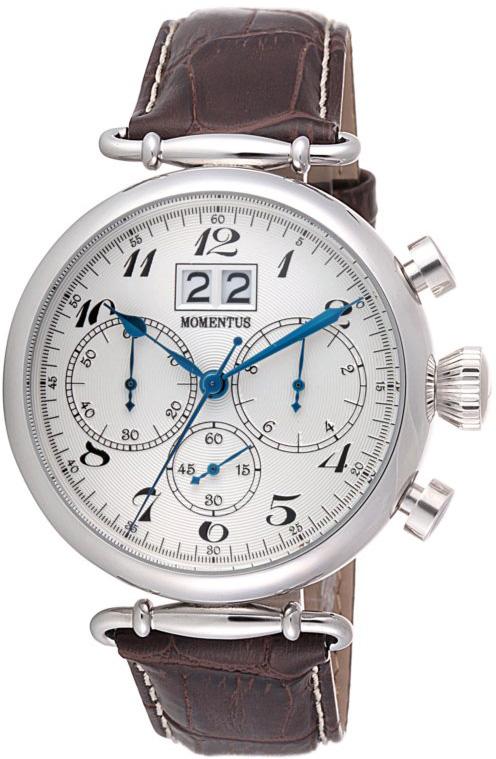 Momentus TM250S-02KS Takvimli 44 mm Kahverengi Deri Kordon Analog Kol Saati