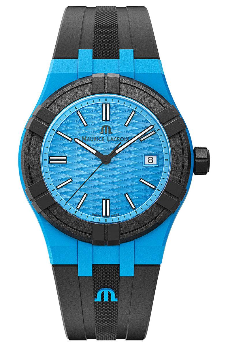 Maurice Lacroix ML-AI200880080300-0 Takvimli 40 mm Siyah Kanvas Kordon Analog Erkek Kol Saati